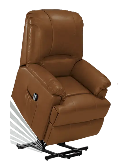 SUPPORT SENIOR, křeslo masážní, polohovací, PU brandy